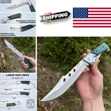 Manual Folding Knife 12.7 Inches with Sheath Perfect for Hiking Adventures