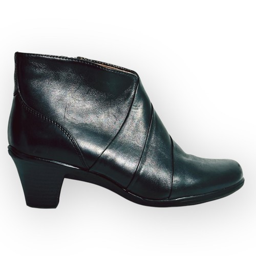 Planet Shoes Ankle Boots Women’s Sz 7.5au 38.5eu Black Leather Low Heel (t16) - Picture 1 of 20