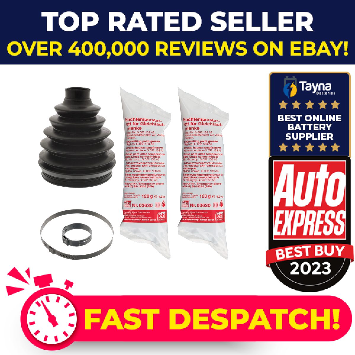 CV Joint Boot fits VW TOUAREG 7L 6.0 Front Outer 04 to 07 C.V. Driveshaft Gaiter