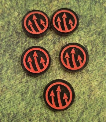 Star Wars Armada Tournament Prize Navigate tokens (5pcs) Tinted acrylic