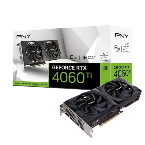 PNY GeForce RTX 4060 Ti 8GB GDDR6 Verto Dual Fan Gaming Graphics Video Card HDMI