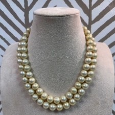 Vintage Japan 2 Strand Faux Pearl Necklace