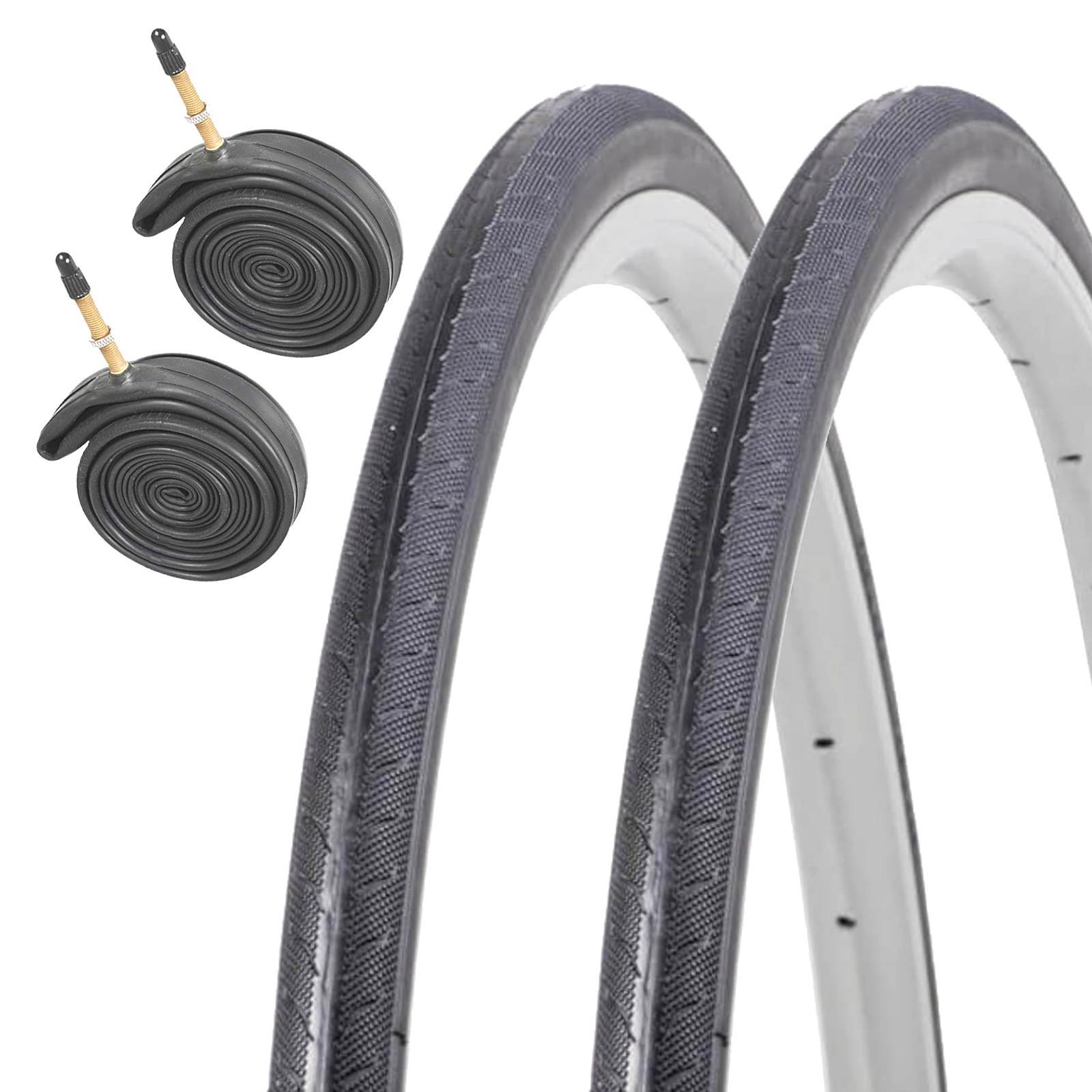 Nutrak Swift Road Bike Tyre 700 x 28 Pair of Tyres & Presta Tubes