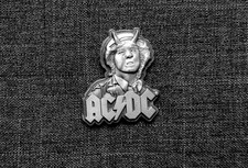 Image of AC/DC - Angus & Logo Official Metal Pin Badge - 2 Pin Backed