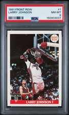 1991 FRONT ROW LARRY JOHNSON #1 LARRY JOHNSON PSA 8