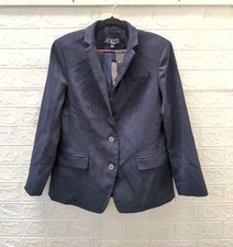 New J.Crew Women's Standing Collar Blazer In Wool Blend Flannel Sz 4