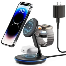 3 in 1 Charging Dock Charger Stand For Apple Watch Serie Air Pods iPhone Station