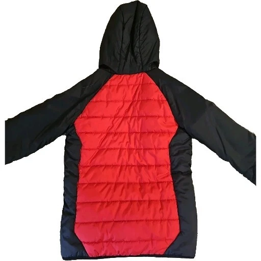 Under Armour Black Red Hooded Puffer Jacket Youth Large YLG - Image 4 of 4