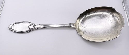 Belle Epoque French 950 Silver Tetard Freres Flat Serving Spoon - Picture 4 of 10