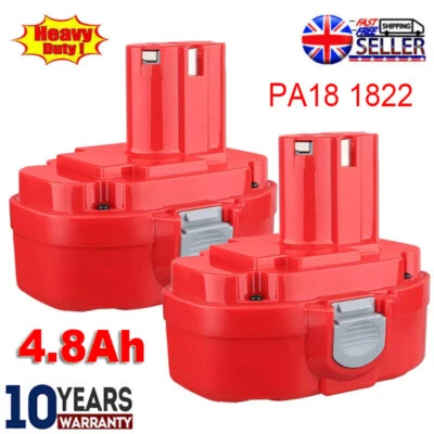 2X for Makita 18V Battery PA18 1822 1823 1833 1834 8390D 8391D 194158-6 4800mAh