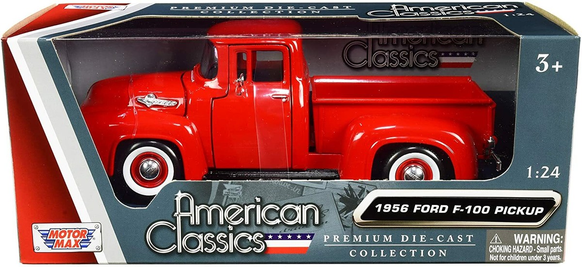 1956 FORD F-100 PICKUP TRUCK BLUE 1/24 DIECAST MODEL CAR BY