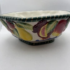 Fitz & Floyd Fruits Al Fresco Potpourri Bowl 7"x3" Fruit Relief Design