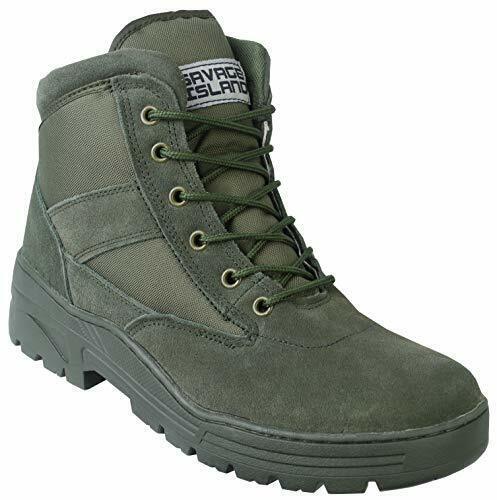Savage Island Patrol Kampfstiefel Leder Reißverschluss Armee taktischer Kadett Sicherheitspolizei - Bild 24 von 29