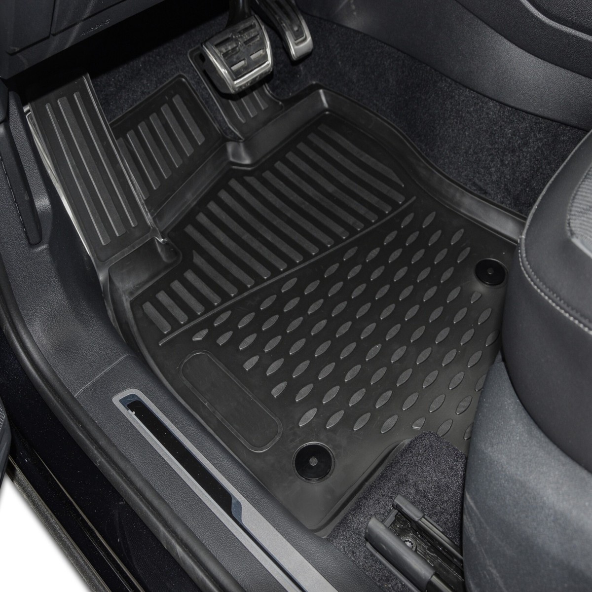 4 Pezzi Tappetini Auto Gomma Set Per VW Tiguan 2016+, 3D - Foto 5