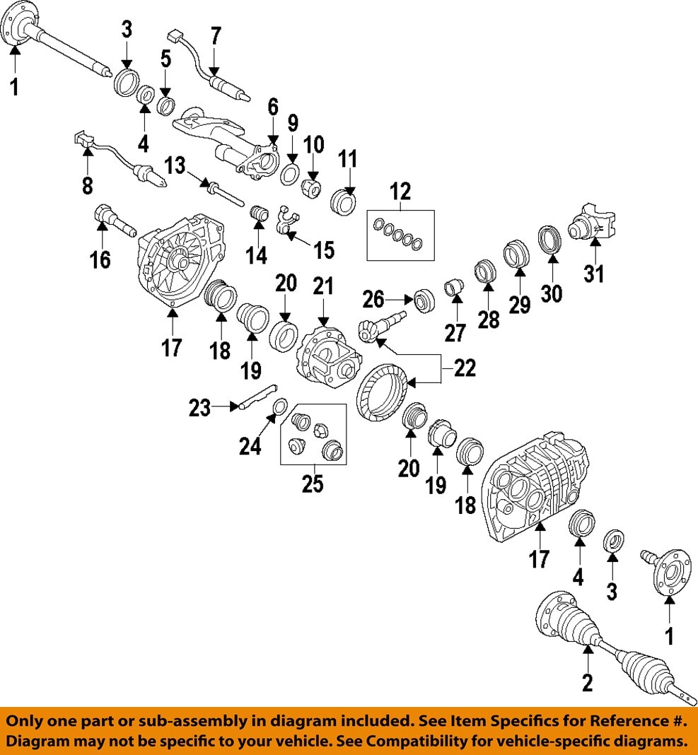 2014-2019 Chevrolet Silverado Sierra 1500 Front 4WD Axle