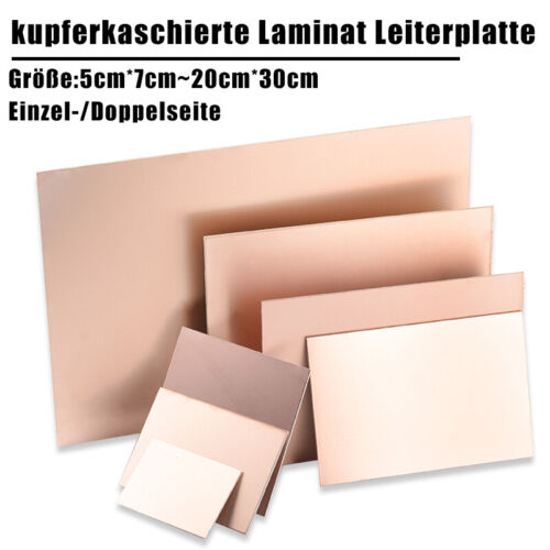 Einseitig/Doppelseitig kupferkaschierte Laminat Leiterplatte Kupfer-Platine PCB - Bild 1 von 7
