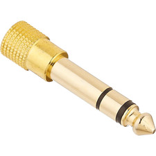 3.5mm 1/8" Female Stereo Plug to 1/4" 6.3mm Male Stereo Jack Headphone Adapter