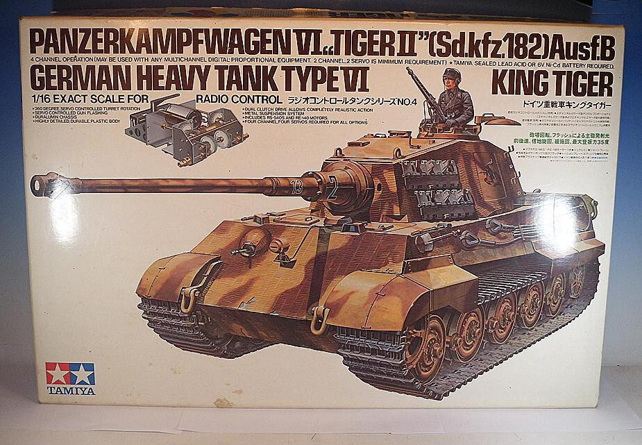 TAMIYA 1/16 King Tiger 戦車キット Tamiya 1/16 King Tiger Panzerkampfwagen VI Tiger II (Sd.kfz.182