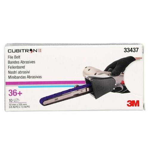3M 33437 Cubitron II File Belt 786F, 10mm x 330mm - Qty of 10