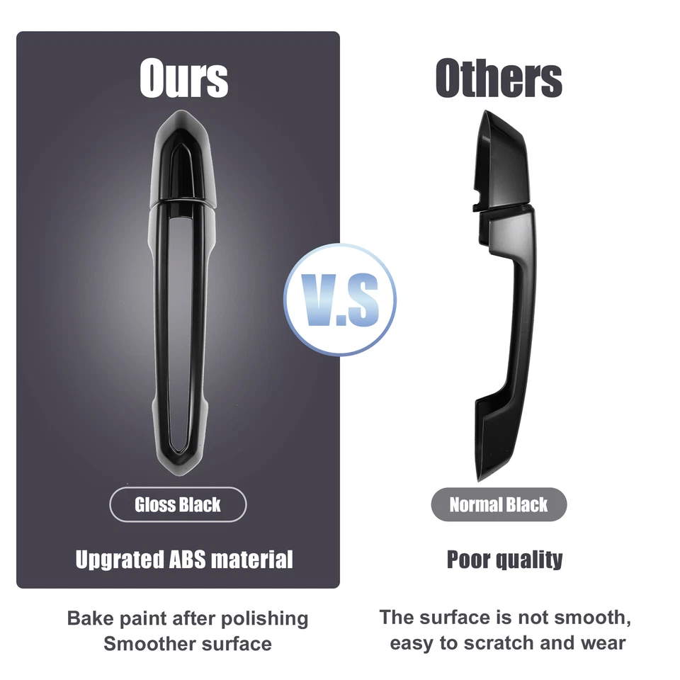 Pack (4) Kit de cubierta de manija de puerta exterior exterior para Cadillac XT4 XT5 2013-2021 Foto 4 de 4