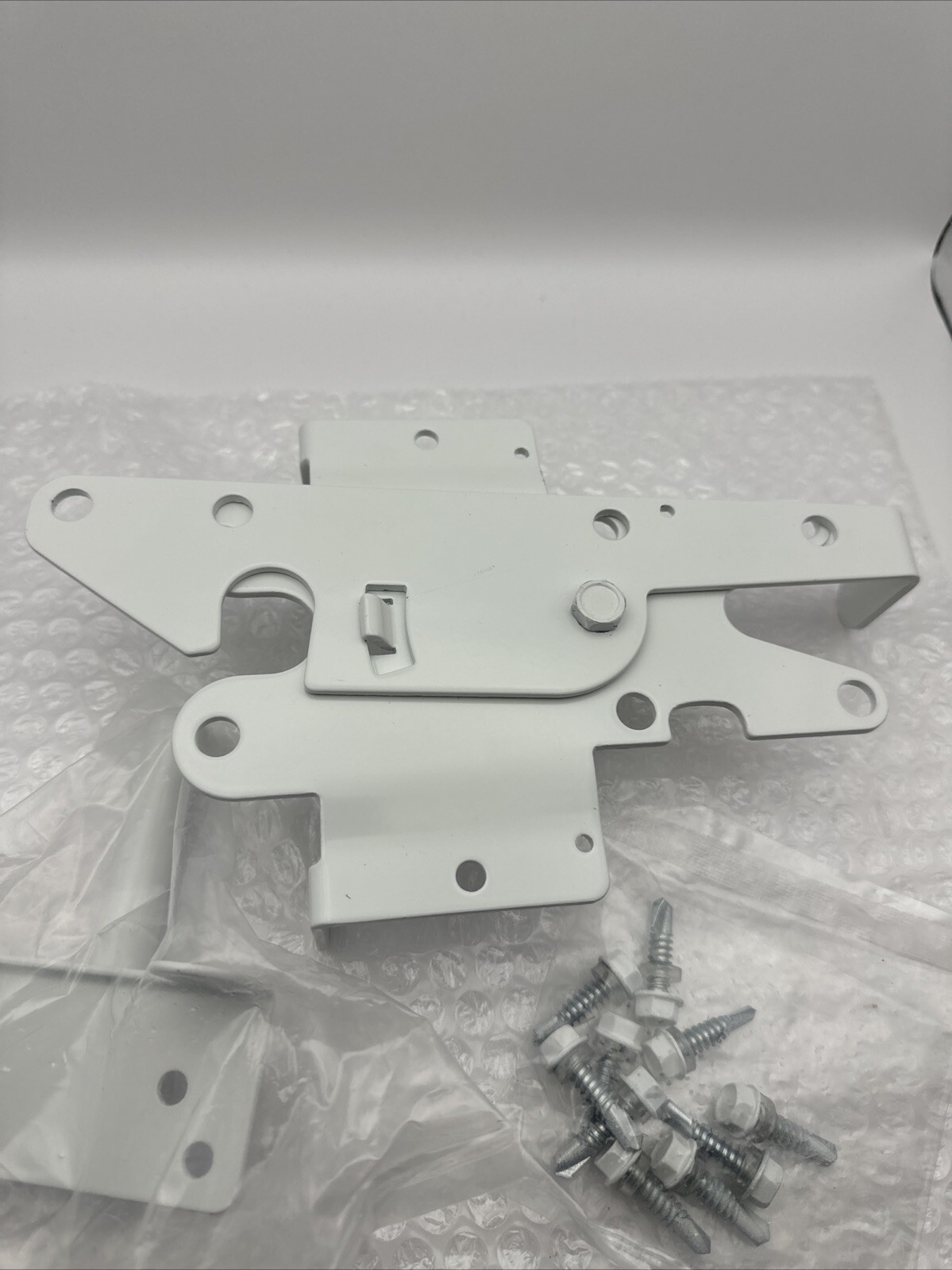 Double Locking Gate Latch White (for Vinyl, Wood, PVC etc Fencing)