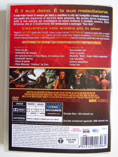 Spider-Man 2 DVD Film azione, fantascienza, drammatico 2004 edizione 2 Dischi - Foto 2 di 6