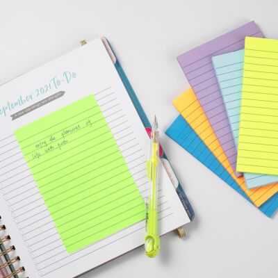 On Sale ! Rofhy Post It Notes 1 Pads Lined Sticky Notes 4X6 Sticky Notes With Lines Self Stick Note Pads 8 Bright Multi Colors 50 Sheet Pad Sticky Note 1