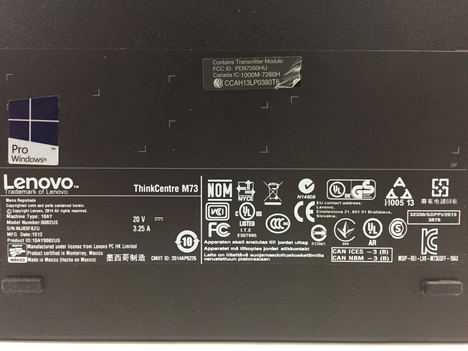 Lenovo ThinkCentre M73 Mini Desktop 10AY0082US/i3-4150T/4GRAM/500GHDD/Win10 Pro - Image 2 of 4
