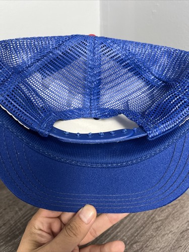 NWTS VTG MLB Chicago Cubs Mesh Boys Trucker Adjustable Snapback hat cap 90s Y2K - Picture 6 of 9