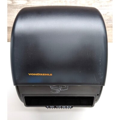 VONDREHLE HDEHF1 ELECTRONIC ROLL TOWEL DISPENSER, 8'', BLACK