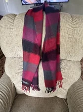 Winter Unisex 100% Cashmere Plaid Scotland Made Solid Striped Scarves Wool Scarf