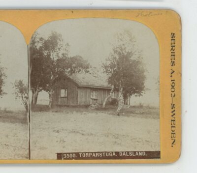 Torparstuga Dalsland Sweden Gust. A. Johnson Stereoview