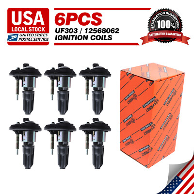 6x OEM Ignition Coil UF303 BS-C1395 For Chevrolet Trailblazer GMC Isuzu Buick