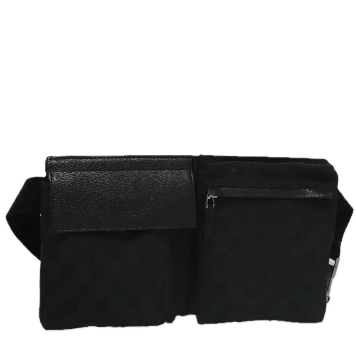 Sac taille toile GUCCI GG noir authentique am7403