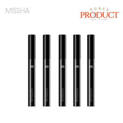 MISSHA The Style 4D Mascara 7g x 5pcs Black Mascara 5pcs Set Curling Volume