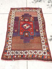 4x6ft. Rare Antique Turkoman Wool Prayer Rug