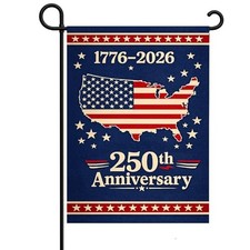 250th Anniversary Garden Flag, America 250 Patriotic Garden Flag Double Sided