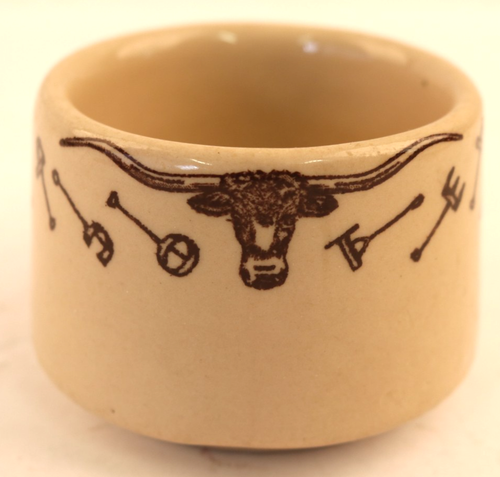 Cowboy Steer Longhorn Vintage Tepco Porzellan Tasse Becher Western Restaurant Ware