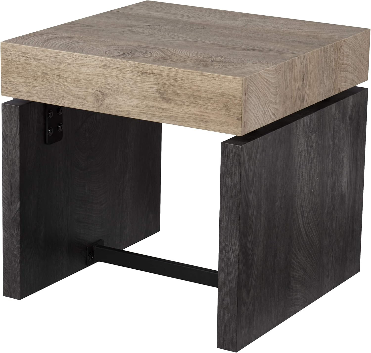 Hapsford Modern 19" End Table in Natural and Black by