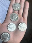1968 D Kennedy Half Dollar 40% Silver Lot of 5 Circulated US Coins
