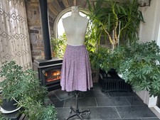 Vintage 1970s Purple and White Tweed Pleated Skirt Country Set