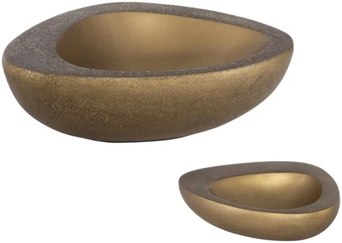 Uttermost 18081 Ovate 15"W Aluminum Decorative Bowls - Set of 2 - Brass - Picture 1 of 4