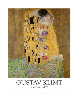 Gustav Klimt 'Der Kuss' Wandkunst Romantische Dekoration Impressionism