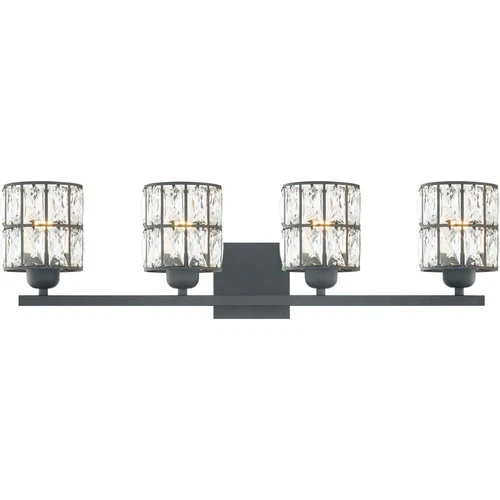 Gibson - 4 Light Extra Large Bath Vanity Bath Quoizel Lighting GIB8630MBK - Picture 1 of 5