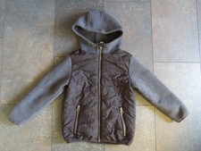 Jungen Jacke Steppjacke - Größe 134 - Yigga - grau/schwarz -Materialmix