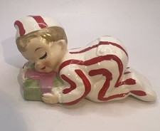 VTG  Christmas 50s Japan Ceramic Pixie Elf Ca...