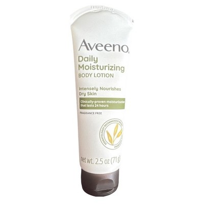 Aveeno Daily Moisturizing Body Lotion 2.5 oz Travel Size Dry Skin Fragrance Free