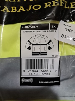 OccuNomix Class 3 High-Vis Breathable Rain Jacket - LUX-TJR