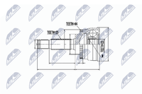 Gelenksatz Antriebswelle Nty NPZ-HY-533 FüR Elantra Hyundai Xd 3 Matrix Fc 2 Gk