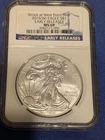 2015-West Point $1 American Silver Eagle MS69 Early Releases NGC Blue Label